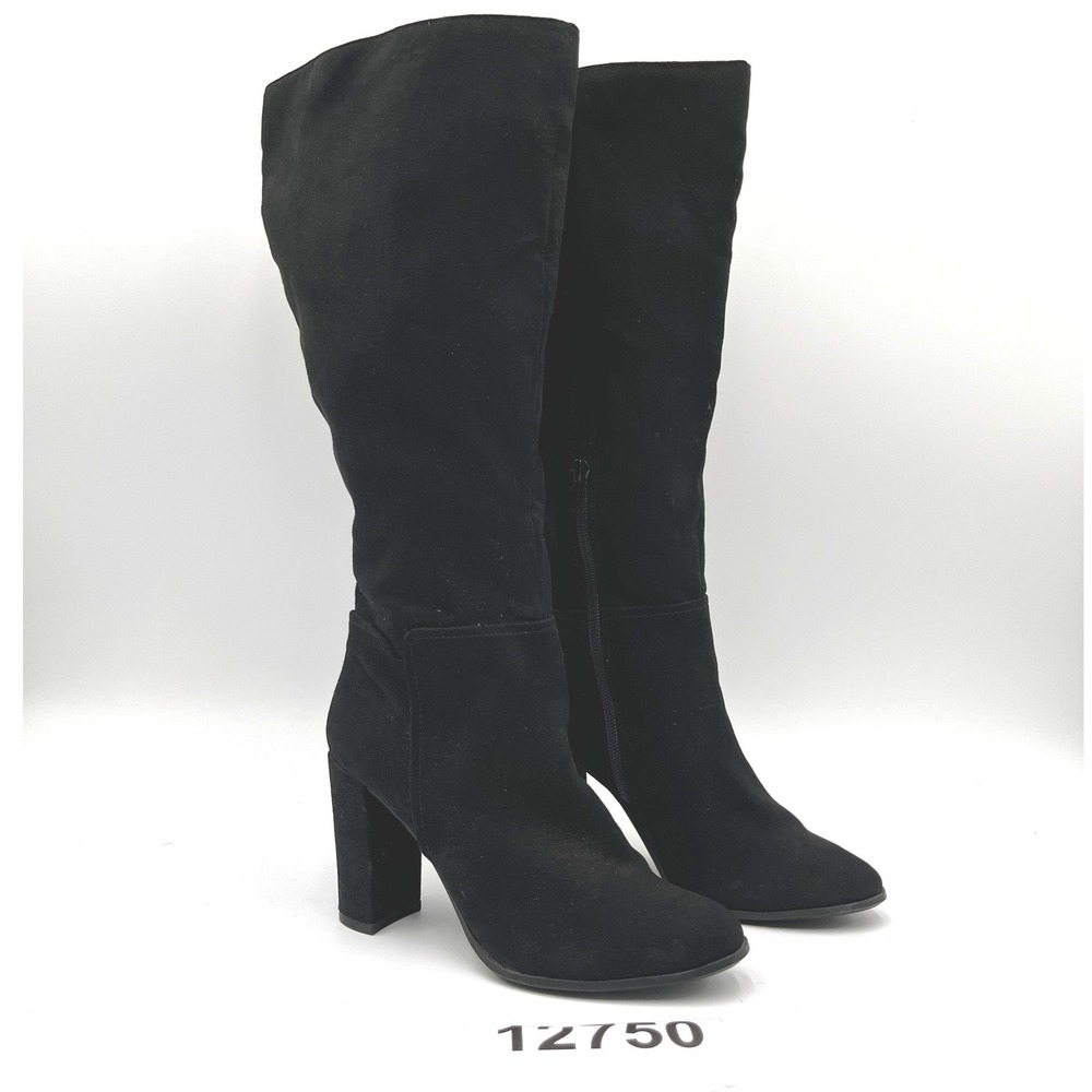 A New Day Target F16906329 Block Heels Boots Womens 5 Black Textile Man Made